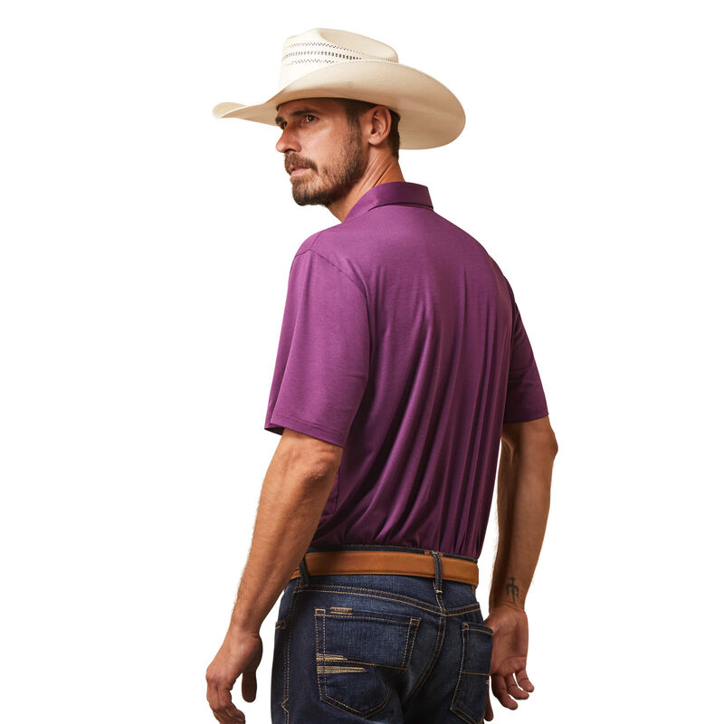 Ariat Men's Vagabond Purple Charger 2.0 Polo Shirt 10043574