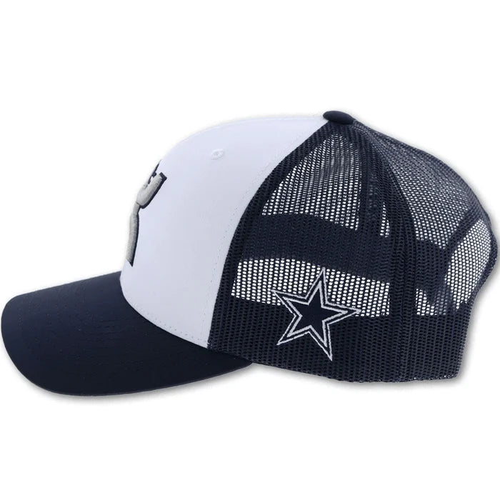 Men's HOOey Gray/White Dallas Cowboys Flex Hat