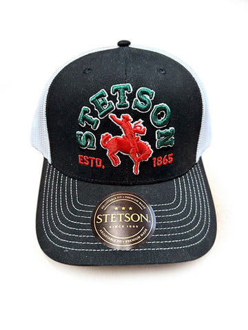 Stetson Men's Bronc Rider Emb Ows Black Cap