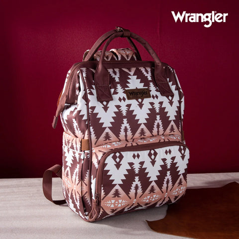 Wrangler Aztec Printed Callie Brown Backpack