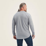 Ariat Men's Rebar Cotton Strong Heather Grey L/S Shirt