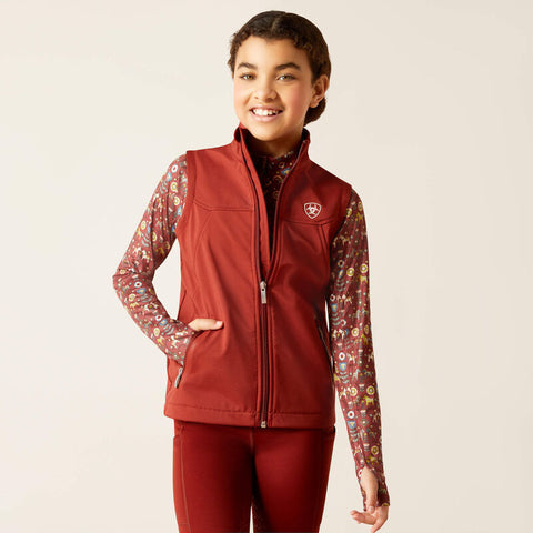 Ariat Youth New Team Softshell Fired Brick Vest