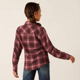 Ariat Girls Lucky Snap Clove Brown Shirt