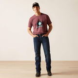 Ariat Men's Geo Diamond Burgandy Heather T-Shirt