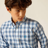 Ariat Boy's Pro Phoniex Blue Shirt