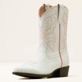 Ariat Girls Butterfly Distressed Ivory Boots