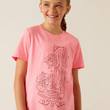 Ariat Girl's Tall Boot Pink Ice T-Shirt