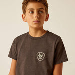 Ariat Boys Rider Label Charcoal Heather T-Shirt