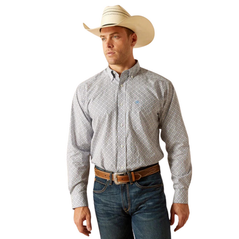 Ariat Men's Ronald Classic Fit Shirt Blue