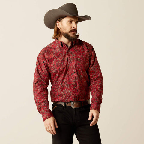 Ariat Men's Jaydon Classic Fit Red Shirt