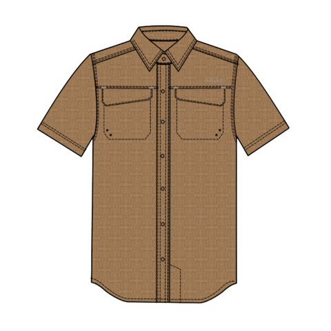 Ariat Men's VentTEK Fitted Outbound Blue Cartouche