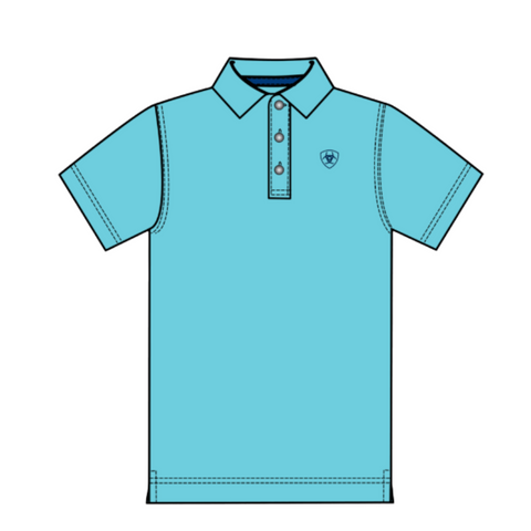 Ariat Men's Tek Angel Blue Polo