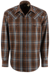 Stetson Men's Lake Plaid Brown Shirt