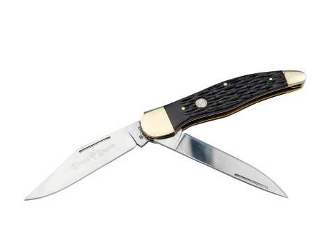 Boker Folding Hunter Jigged Black Bone