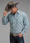 Stetson Men's Medallion Turquoise Shirt