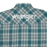 Wrangler Men's Logo Classic Fit Long Sleeve Green Shirt