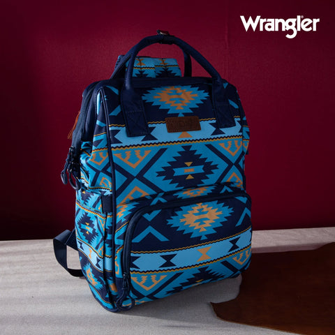 Wrangler Aztec Printed Callie Navy Backpack