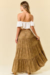 Saints & Hearts Women's Mustard Gold Maxi Skirt