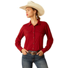 Ariat Women's Western VentTEK Stretch LS Sundried Tomatoe Shirt