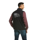 Ariat Men's Logo 2.0 Patriot Black Softshell Vest