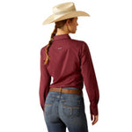 Ariat Women's Wrinkle Resist Kirby LS Burgundy Shirt