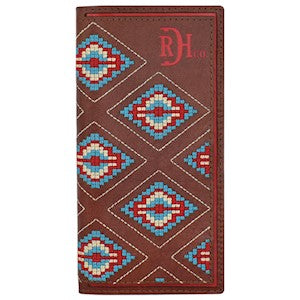 Red Dirt Tooled Aztec Rodeo Wallet