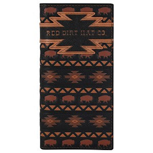 Red Dirt Aztec Design Black Rodeo Wallet – Corral Western Wear