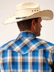 Roper Men's L/S Amarillo Clear Sky Plaid Shirt