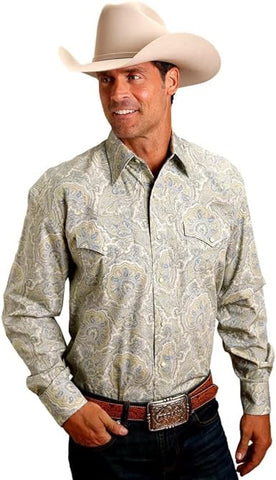 Stetson Men's L/S Snap Sandy Paisley Shirt
