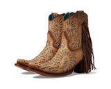 Circle G Women's Brown Fringe Ankle Boots