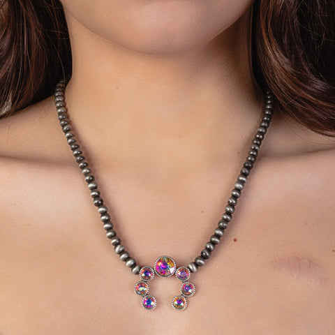 Emma Jewelry Women's Crystal Rhinestone White AB Necklace