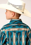 Roper Boy's L/S Snap Vertical Aztec Stripe Shirt