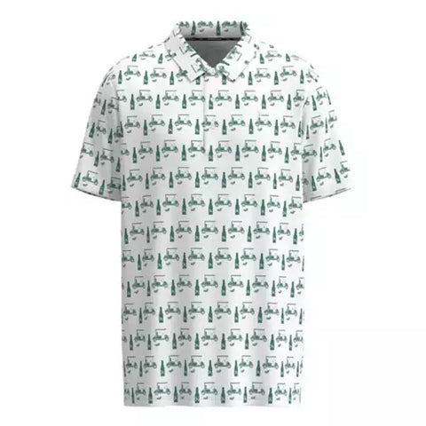 Hooey Men's "The Weekender" White Turquoise Polo