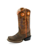 CLEARANCE Old West Children Boy's Brown/Orange Western Boots