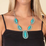 Emma Jewelry Women's Turquoise Squash Blossom Necklace
