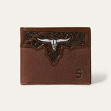 Stetson Men's Steer Head Brown Bifold Wallet