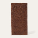 Stetson Men's Bison Leather Rivet Brown Checkbook