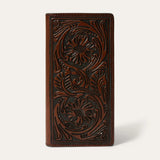 Stetson Men's Tooled Brown Checkbook