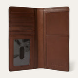 Stetson Men's Tooled Brown Checkbook