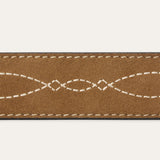 Stetson Men's Tooled Tapered Brown Sand Belt