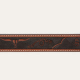 Stetson Men's Western Icons Tooled Cognac Belt