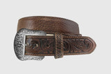 Stetson Men's Western Hazelnut Bison Belt