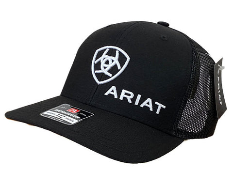 Ariat Men's Center Shield Black Cap