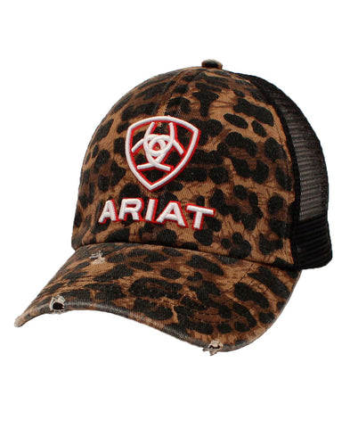 Ariat Women's Ponyflo Black Cheetah Cap