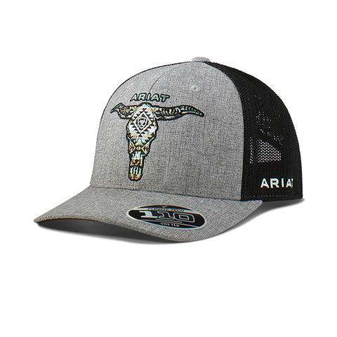 Ariat Men's Longhorn Grey Cap