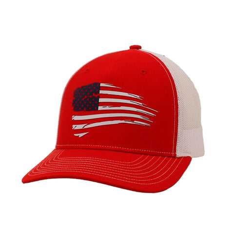 Ariat Men's Distressed Flag Red Cap