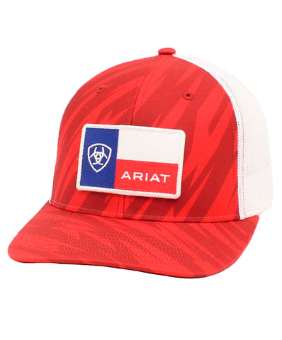 Ariat Men's Flag Patch Red Cap