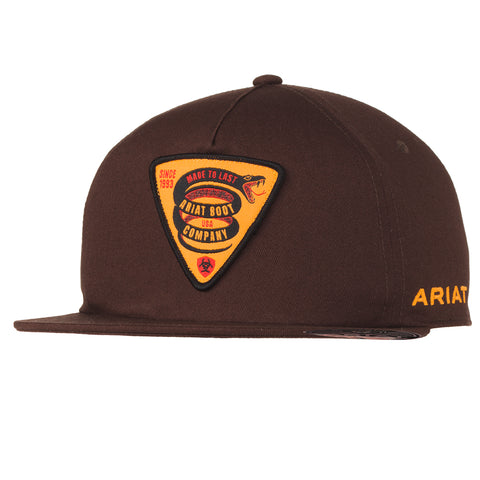 CLEARANCE Ariat Men's Coiled Snake Patch Brown Cap