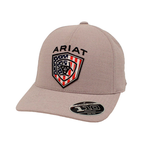 Ariat Men's USA Flag Gray Cap