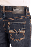 Rock&Roll Denim Boys Brown Stitch Revolver Jean